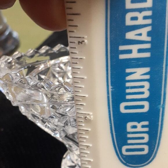 MCM crystal candy bowl with etched bird  and small trinket dish with etched bird - Picture 11 of 11